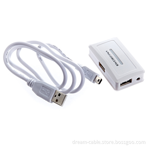 Hot Selling High Speed 4 Port USB 2.0 Hub for Tablet PC Computer